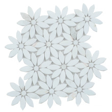 Foshan Factory Exquisitely Made White Marble Flower Mosaic Tile